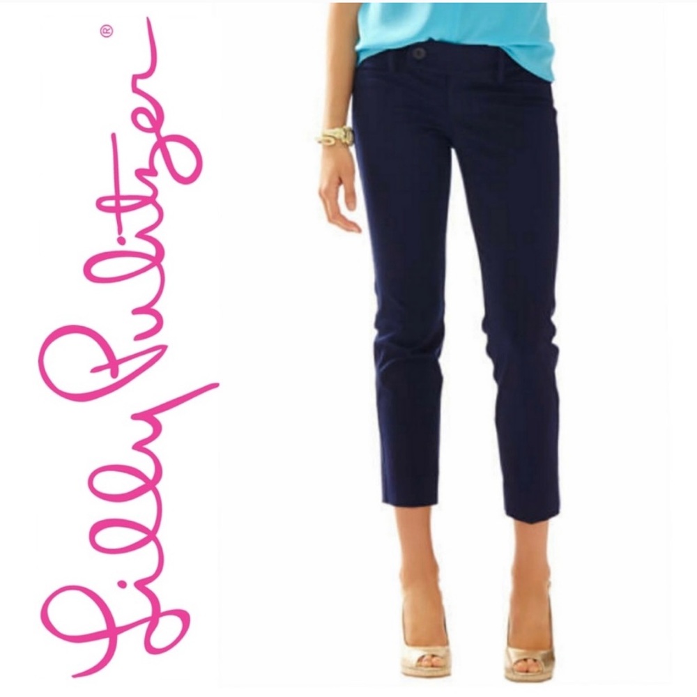 LILLY PULITZER Midnight Navy Luxury Capris